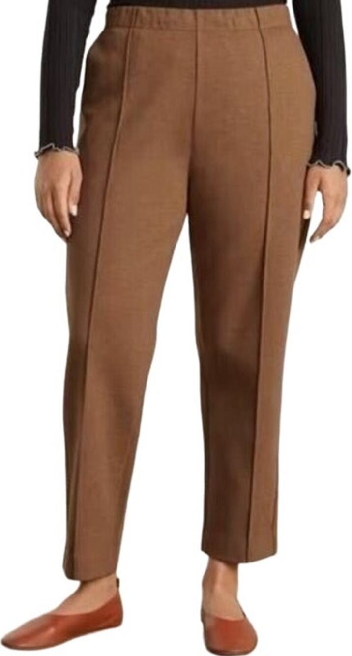 Everlane The Dream Pants Pull On High Rise Elastic Waist Tapered Brown Medium